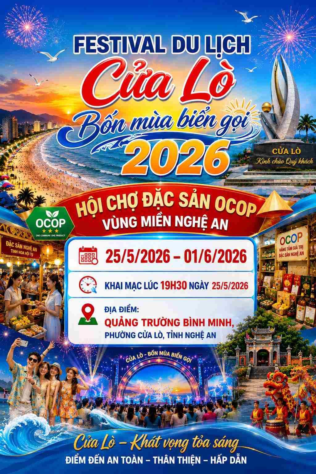 Hội chợ đặc sản OCOP vùng miền tại Cửa Lò
